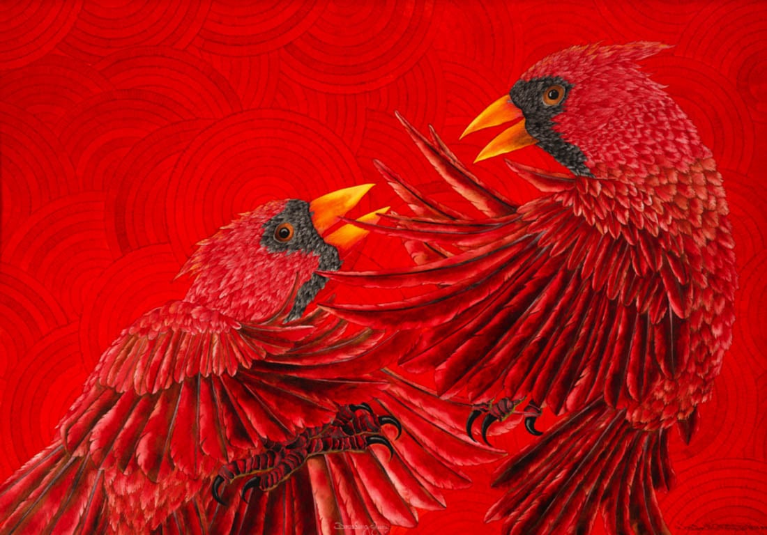 Walter Cartategui - "Breeding Fury" 47x35.5 Framed